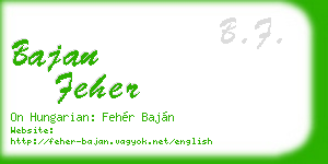 bajan feher business card